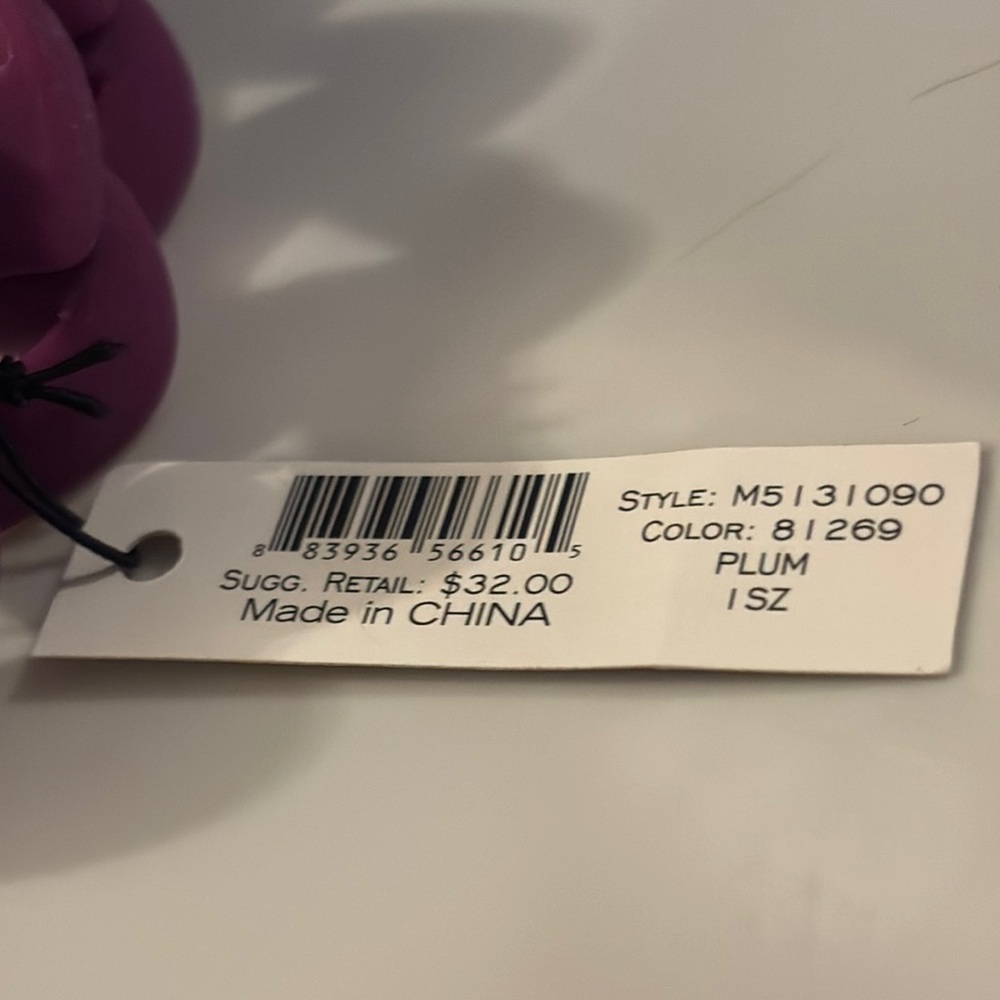 Marc Jacobs Silicone Purple Bracelet with Gold Charm New - Picture 4 of 5